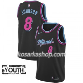 Dres Miami Heat Tyler Johnson 8 Nike 2018-19 City Edition Crna Swingman - Dječji